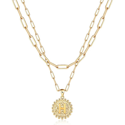 Weiyanfnr Gold Plated Initial Necklaces for Women