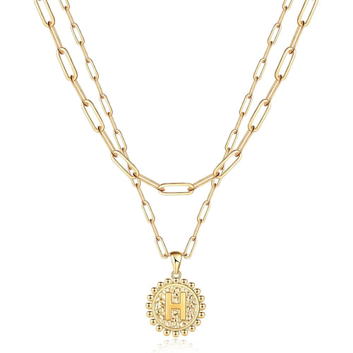 Weiyanfnr Gold Plated Initial Necklaces for Women