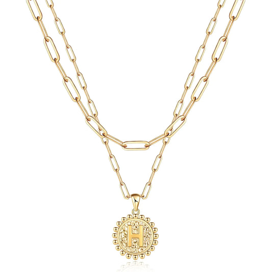 Weiyanfnr Gold Plated Initial Necklaces for Women