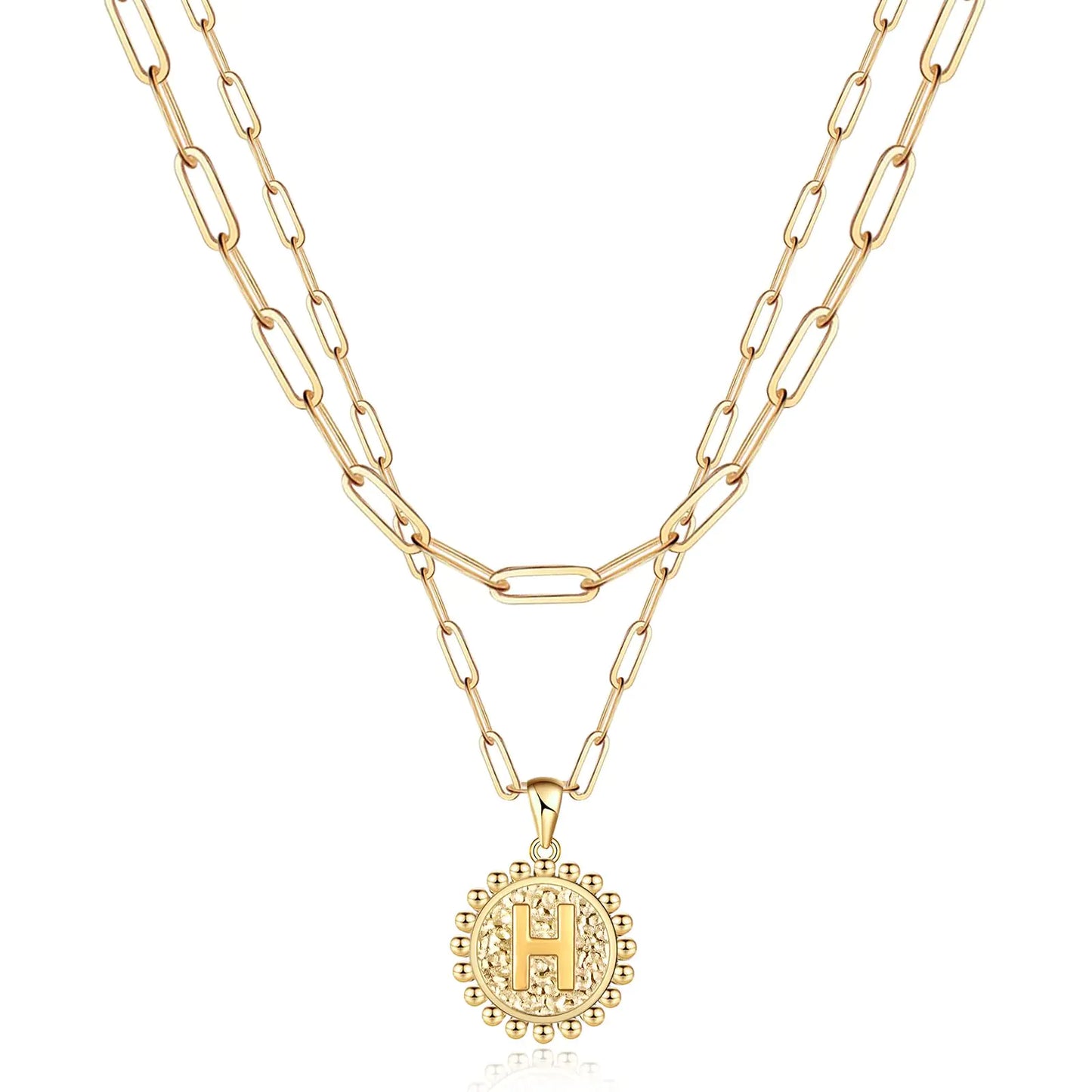 Weiyanfnr Gold Plated Initial Necklaces for Women