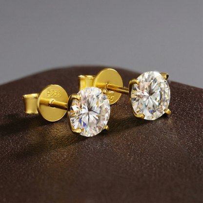 0.2-2Ct Moissanite Stud Earrings | Unisex