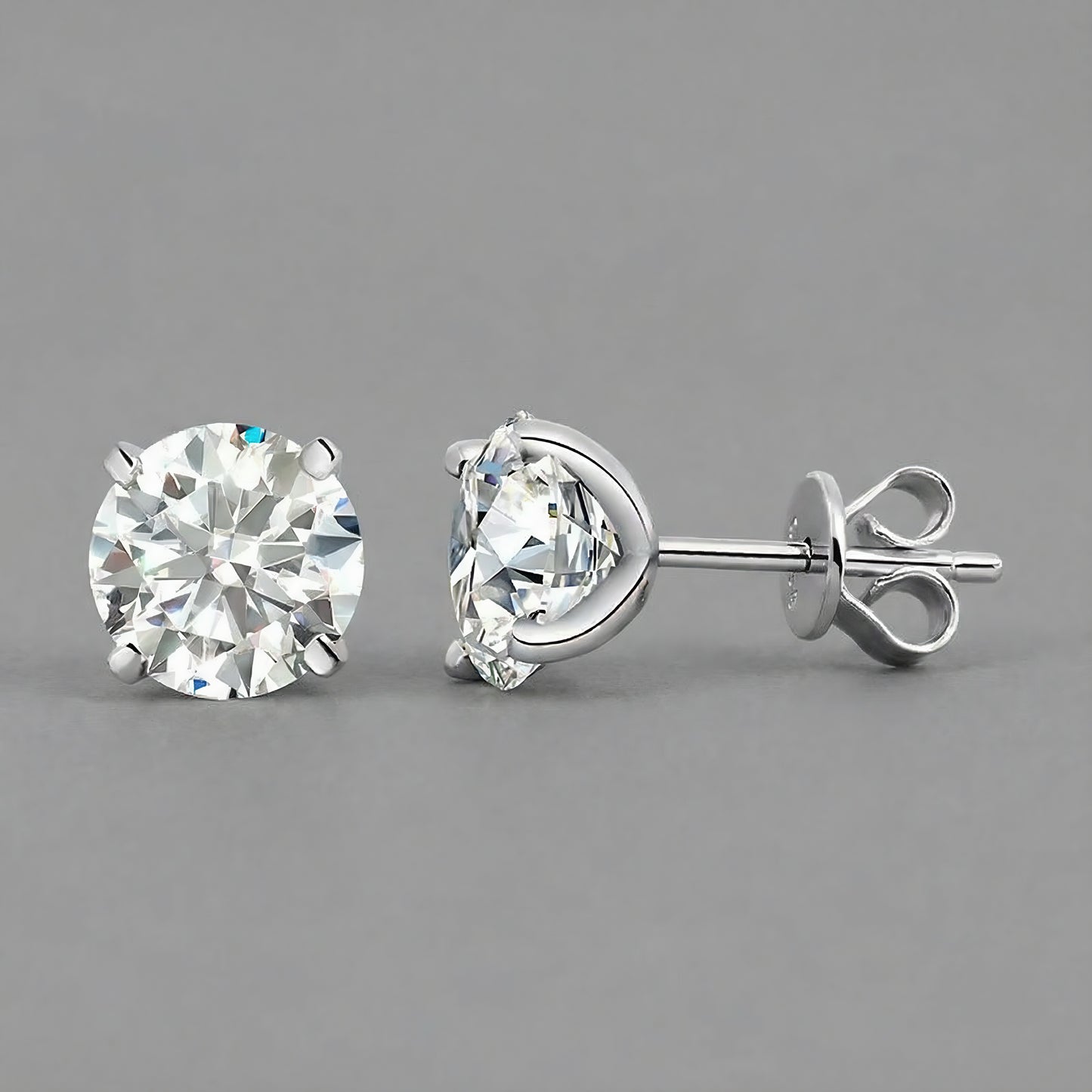 0.2-2Ct Moissanite Stud Earrings | Unisex