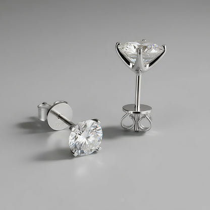 0.2-2Ct Moissanite Stud Earrings | Unisex