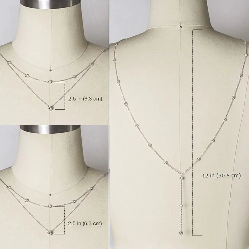 Double Layer Back Chain Necklace